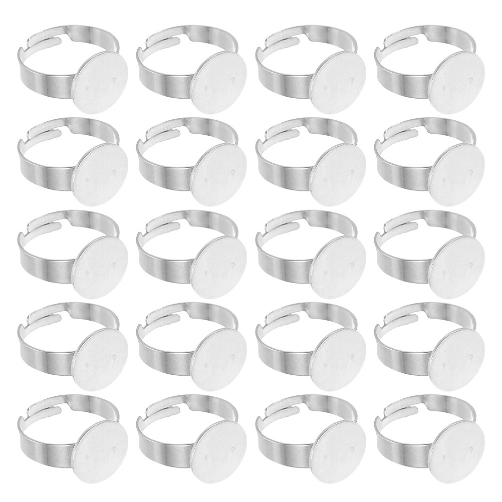 Tools Jewelry Making - 40개입 스테인리스 스틸 링 베이스, 둥근