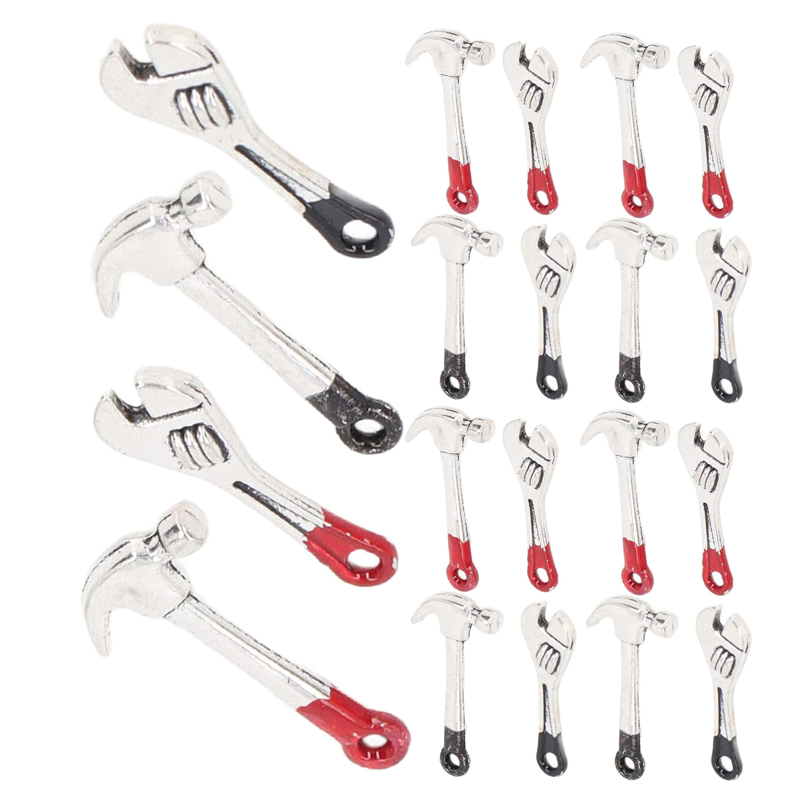 Workshop Tools Toy - 5세트의 인형집 정비 도구 세트: 금속