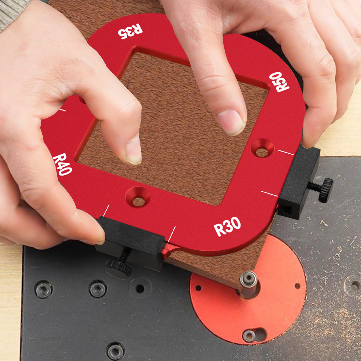 Router Table Insert - 알루미늄 라운드 코너 라디우스 템플릿 세트