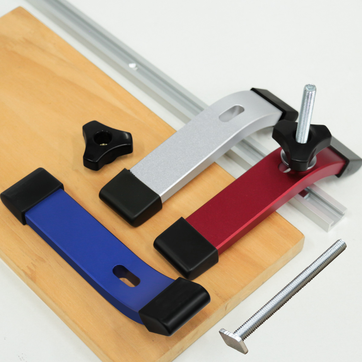 Router Table Insert - 1개 T-트랙 홀드 다운 클램프 다용도