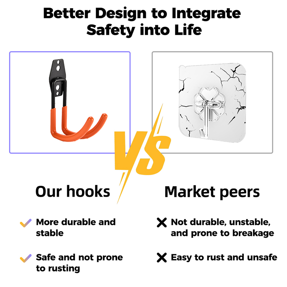 헤비 듀티 벽걸이 금속 후크 차고 정리함 자전거 사다리 - Workshop Tools Hanger 리뷰 및 가격