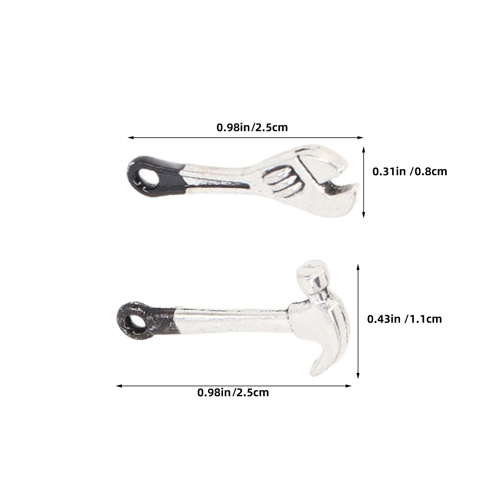 5세트의 인형집 정비 도구 세트: 금속 미니 렌치와 망 - Workshop Tools Toy 리뷰 및 가격