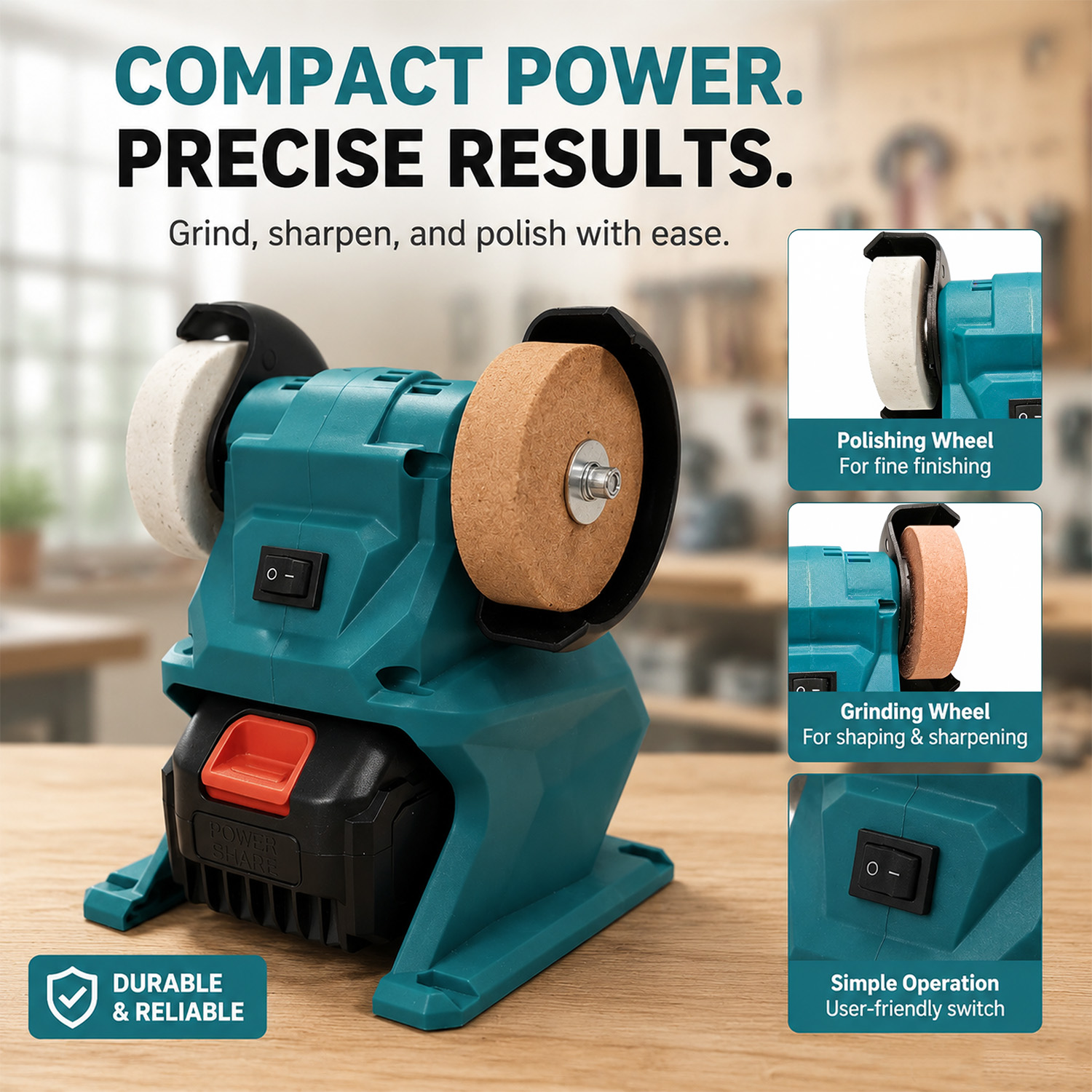 IONTOOL 휴대용 견고한 150W 70mm 무선 벤 - Workshop Tools Knife Sharpener 리뷰 및 가격