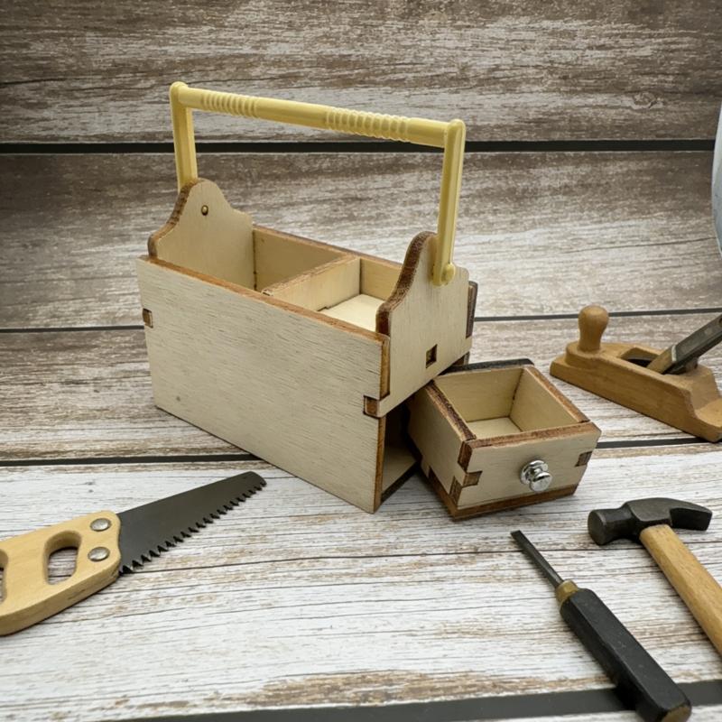 【BS】1/12 인형집 미니 나무 공구함 서랍이 있는  - Workshop Tools Toy 리뷰 및 가격