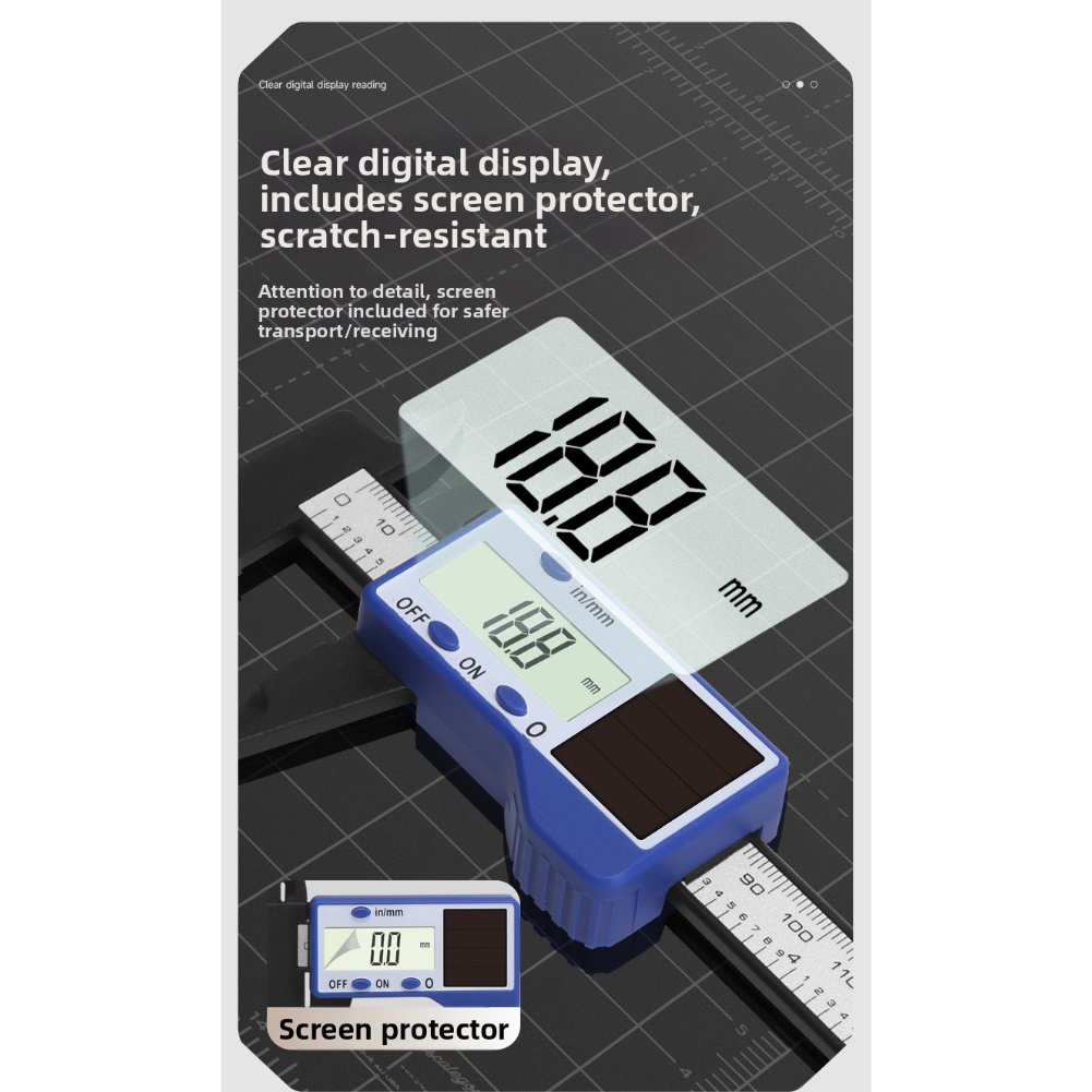 1pc 태양열 구동 디지털 버니어 캘리퍼스 0.1mm  - Workshop Layout Tools 리뷰 및 가격