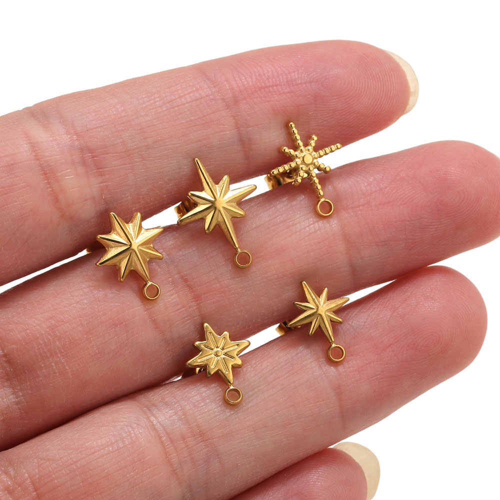 6개 스테인리스 스틸 별 모양 귀걸이 스터드, 귀걸이  - Tools Jewelry Making 리뷰 및 가격
