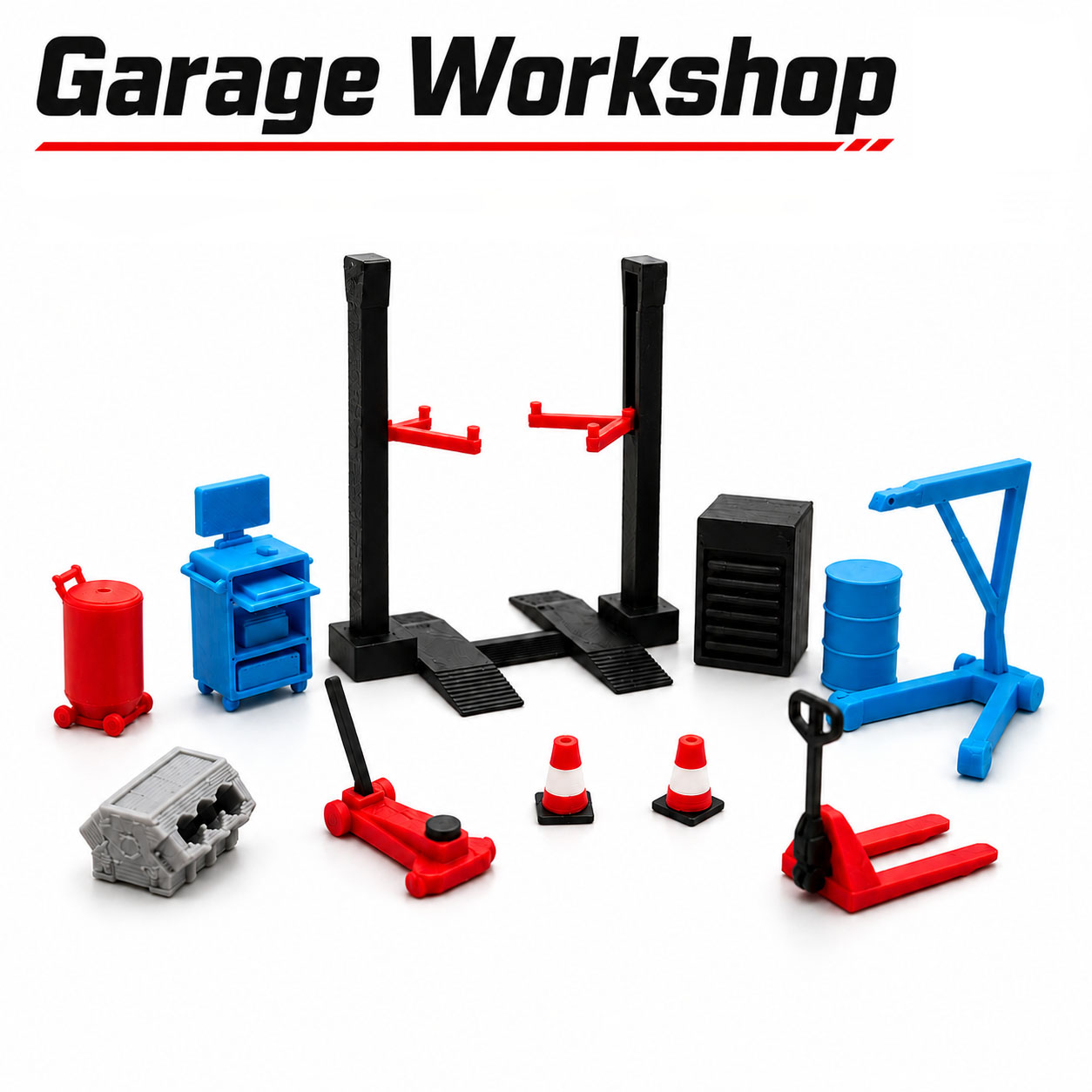 1:64 차고 작업장 미니어처 액세서리 세트, 자동차  - Workshop Tools Toy 리뷰 및 가격