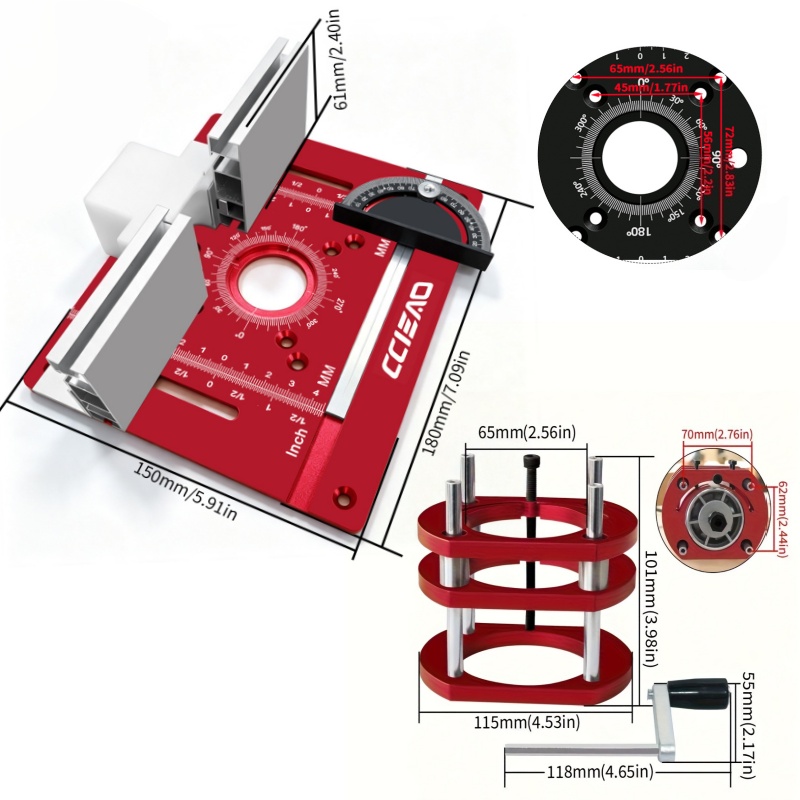 알루미늄 라우터 테이블 인서트 플레이트 키트(라우터 리 - Router Table Insert 리뷰 및 가격