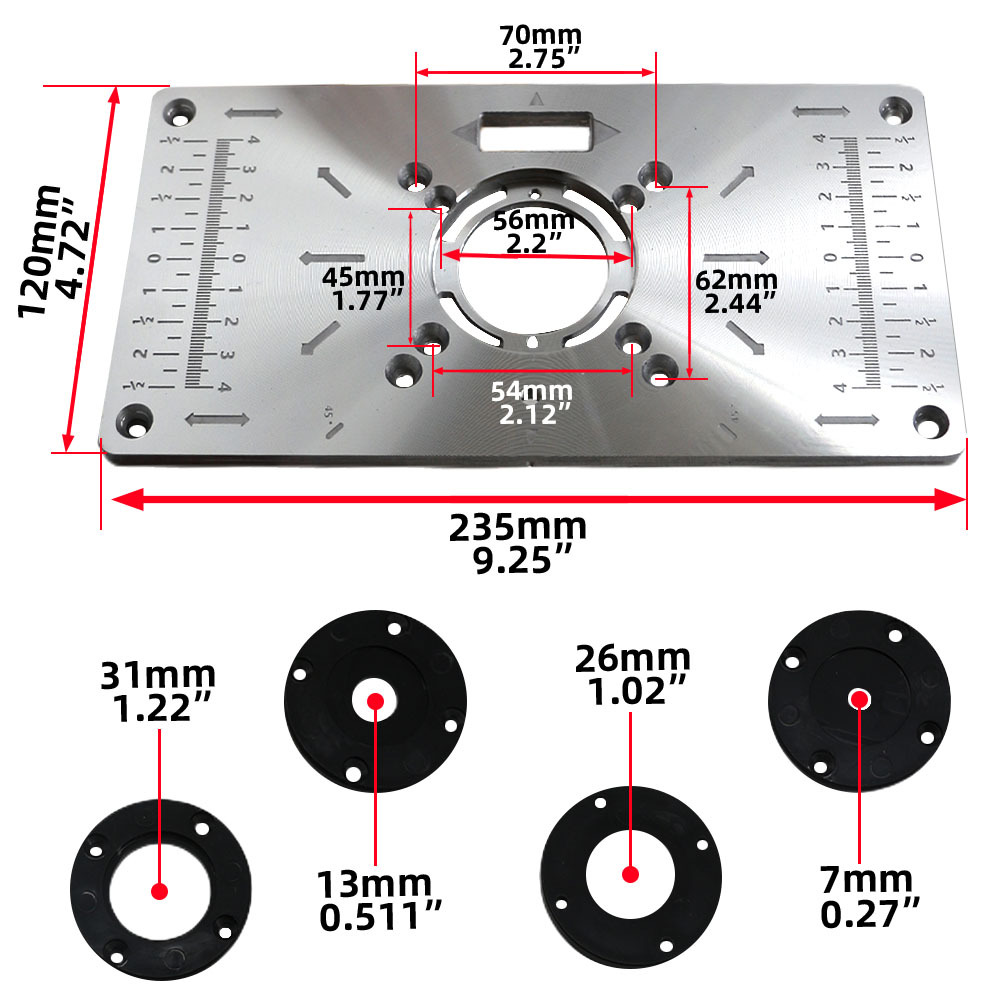 알루미늄 합금 라우터 테이블 삽입판 다기능 목공 트리밍 - Router Table Insert 리뷰 및 가격